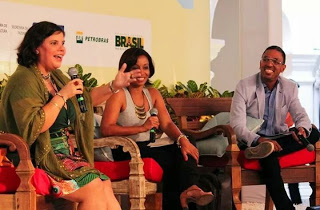 Marielson Carvalho (right) in the oppening of FLICA - Festa Literária de Cachoeira © 2014